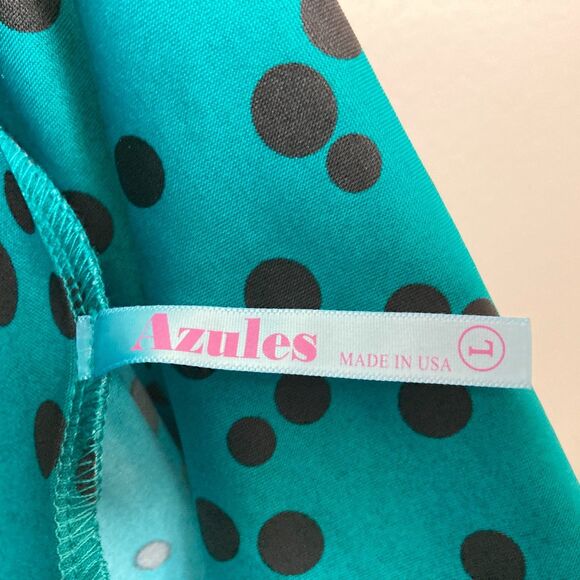 Azules A-Line Maxi Skirt Size Juniors L Green Black Knit Stretchy Waistband - Picture 4 of 5